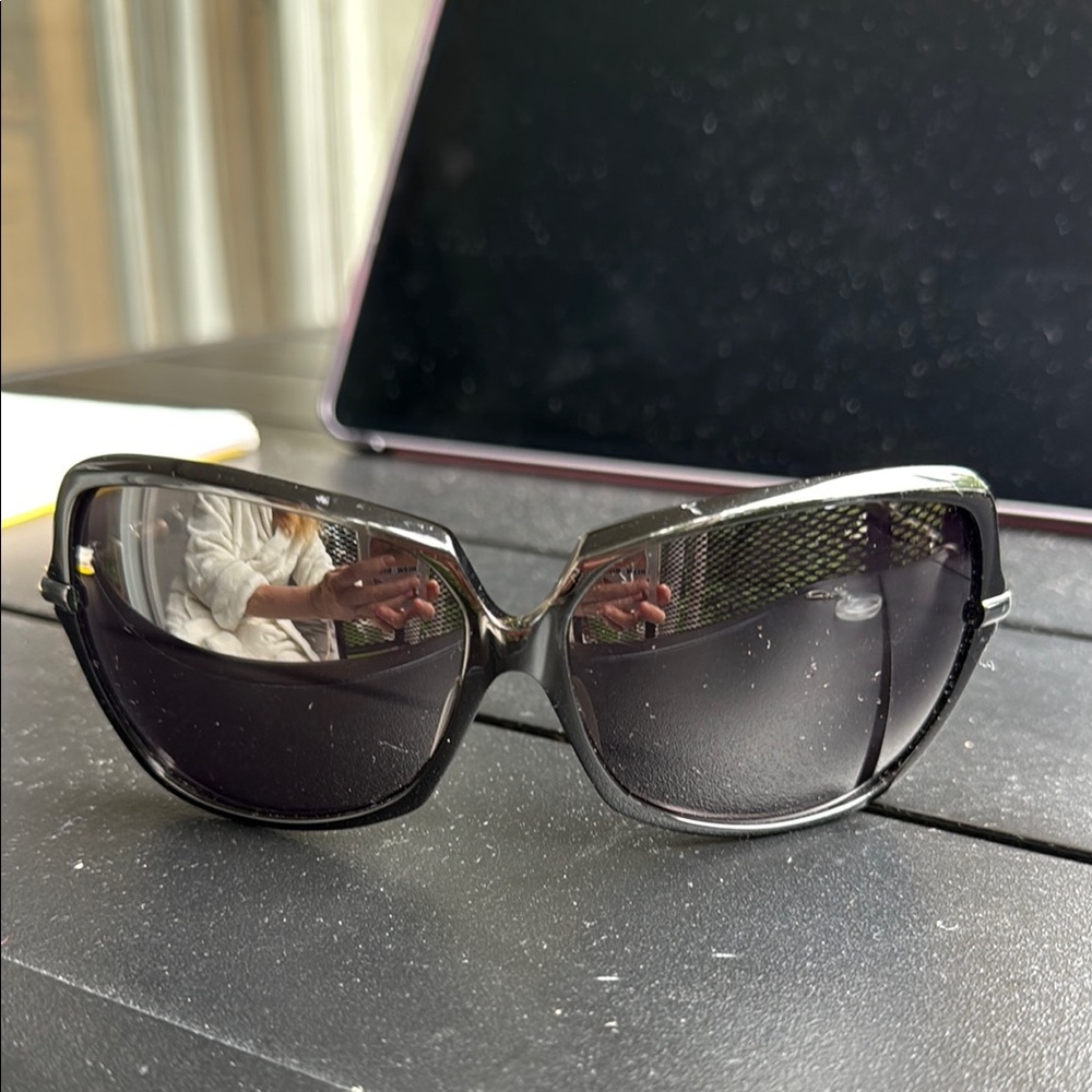 Chrome Hearts Black Aviator Sunglasses